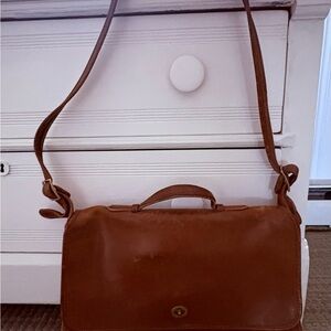 Vintage Coach Brown Leather Shoulder Bag/Briefcase